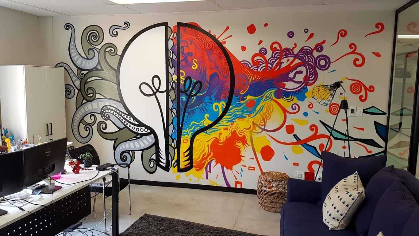 Рисунки на стенах в квартире: техники росписи и интересные идеи