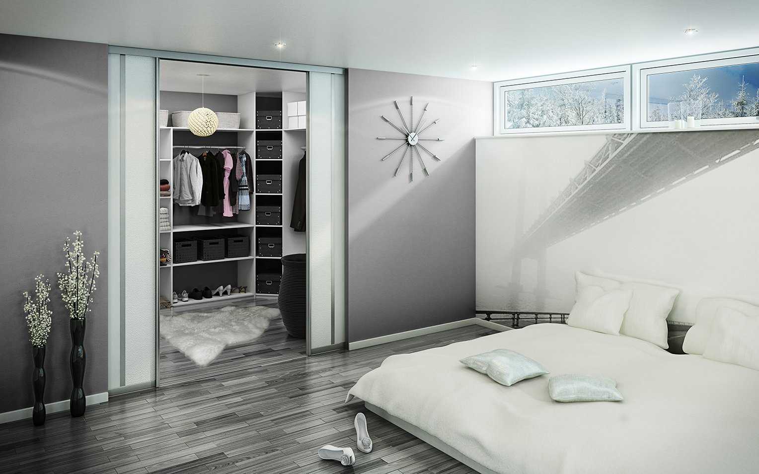 Спальня с гардеробной: современные и функциональные идеи дизайна + фото