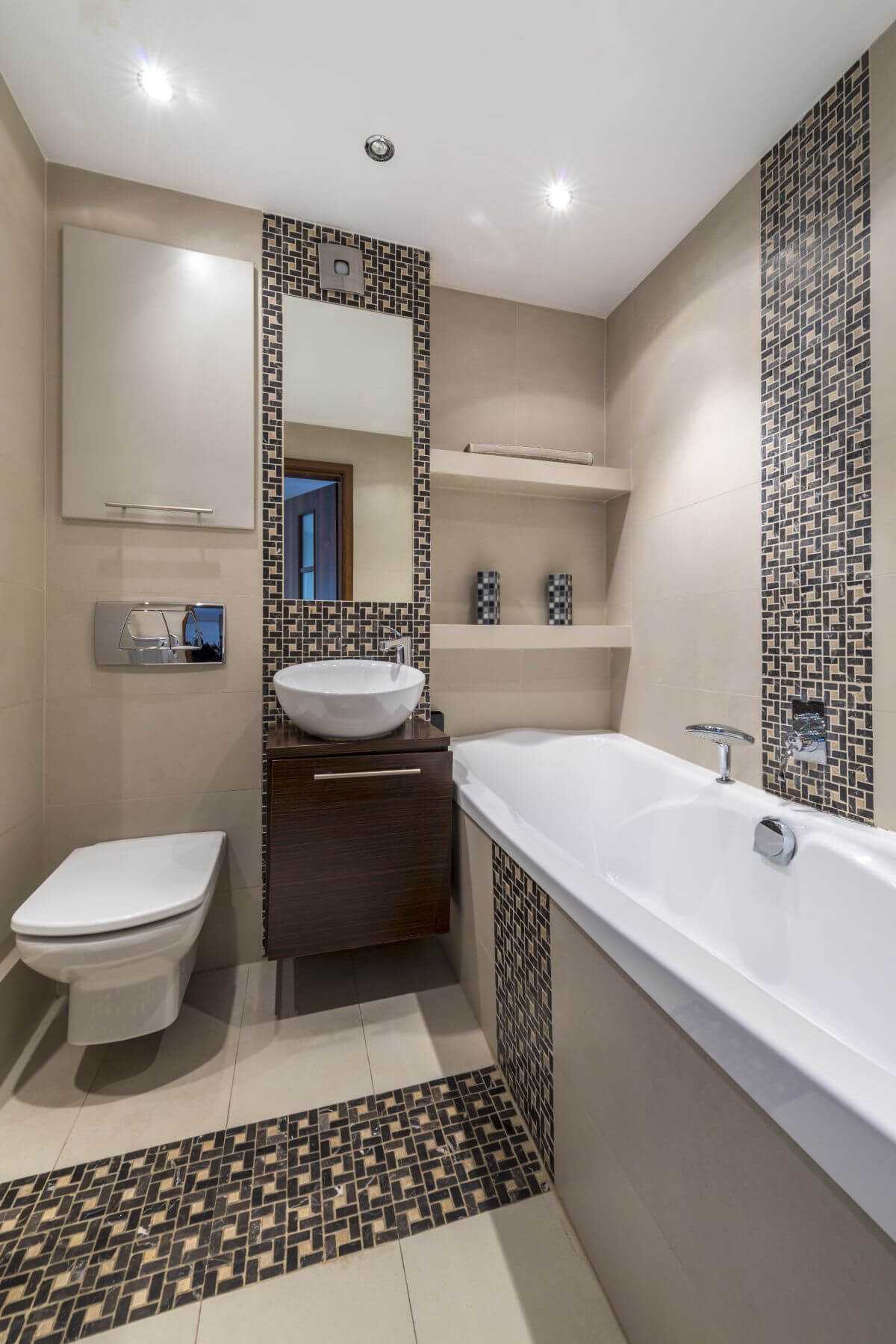 Дизайн ванной комнаты с туалетом 6 кв м: планировка, готовые проекты
 - 45 фото