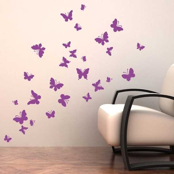 Как сделать декор стен бабочками из бумаги