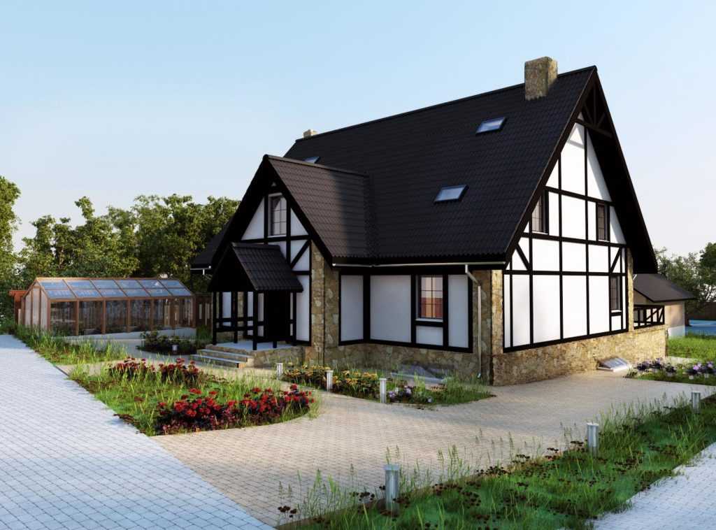 Загородные дома сегодня часто оформляют в немецком стиле Они получаются строгие, лаконичные и очень уютные Делают стилизацию не только коттеджа, но и всего участка