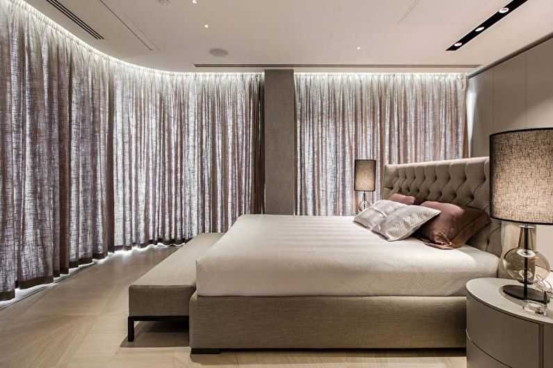 Стильные шторы для спальни, как правильно подобрать цвет, ткань и стиль - 17 фото