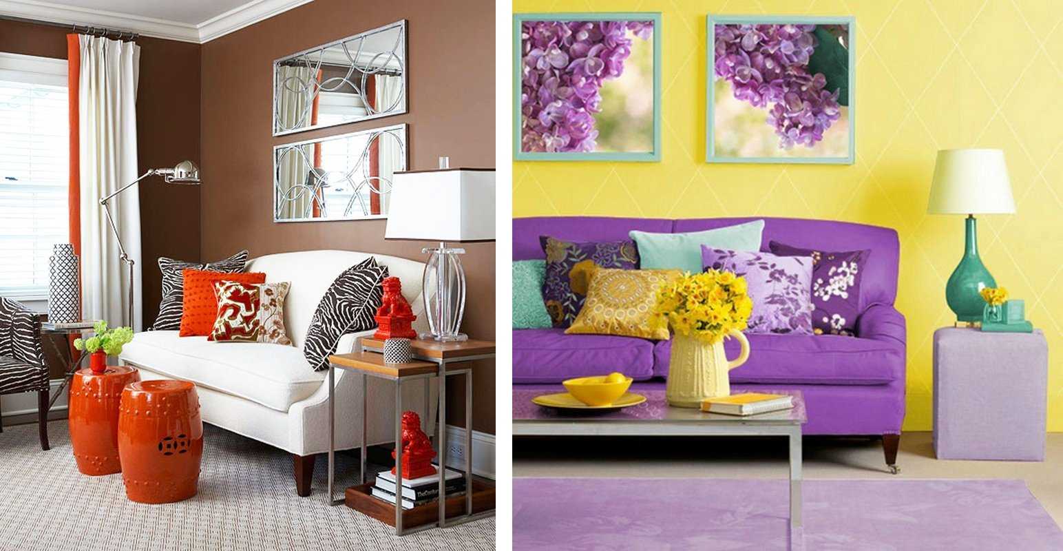 Сочетание цветов в интерьере гостиной фото, таблица сочетания цветов, гамма и акценты