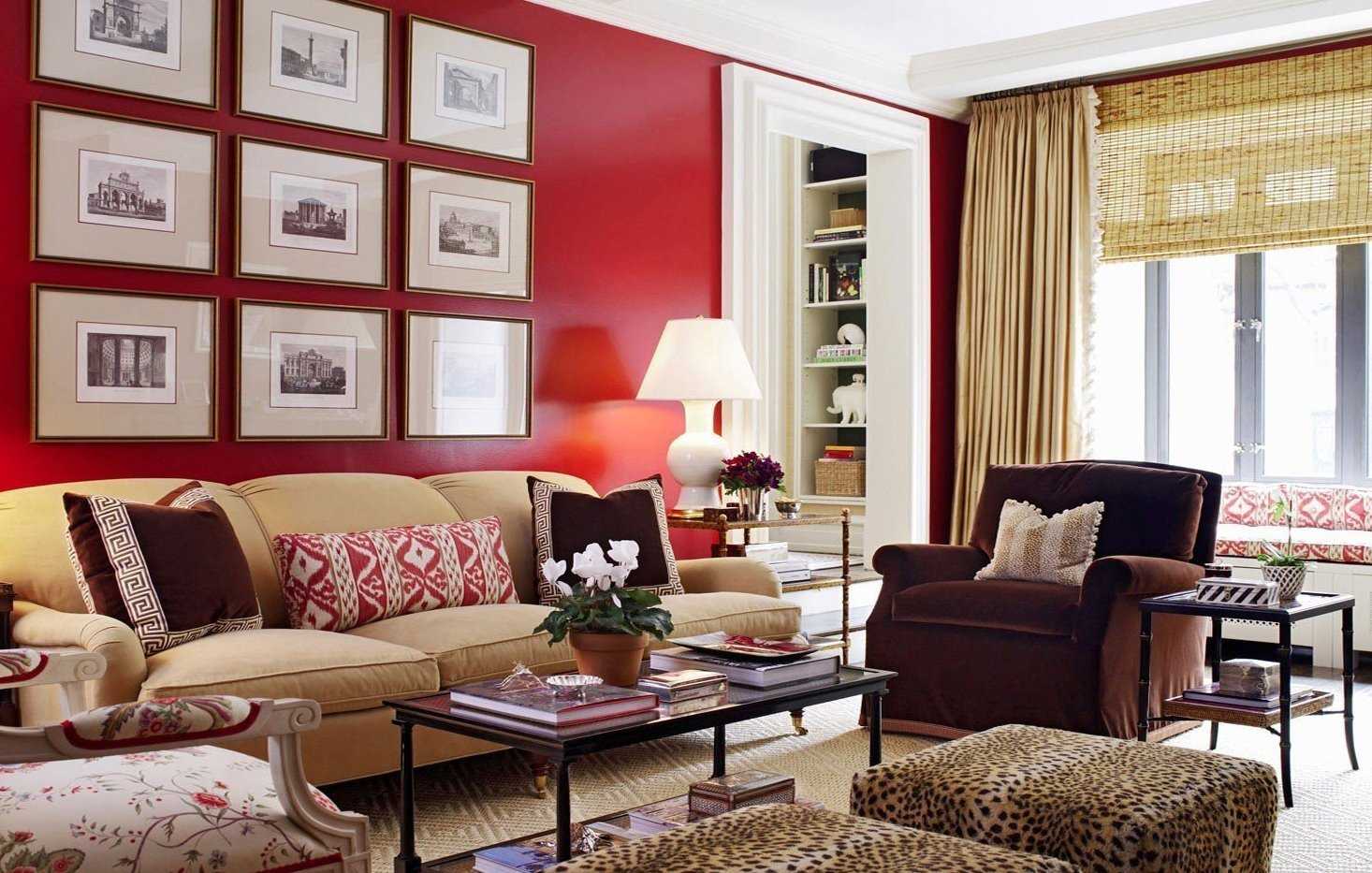 Бордовый цвет – использование в интерьере и для акцента на ярких деталях