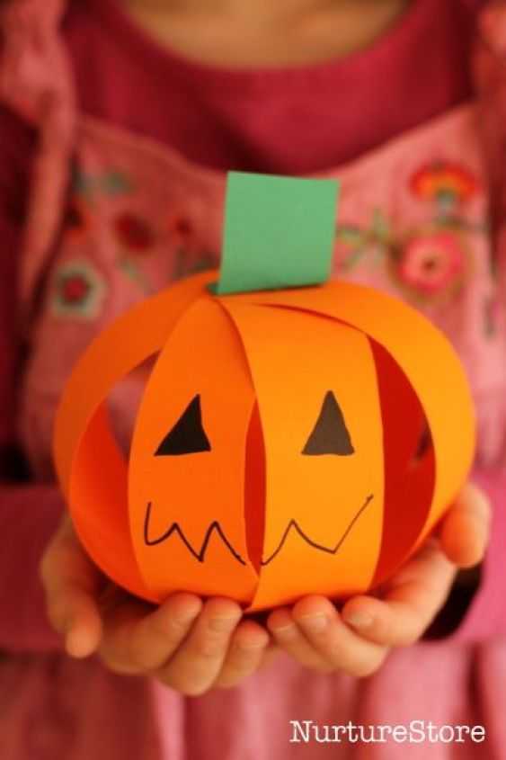 Тыква из бумаги на хэллоуин своими руками. трафарет и шаблон тыквы для детей.