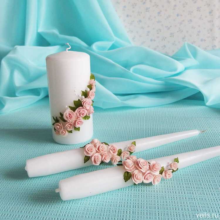 Свадебные свечи и подсвечники — как украсить своими руками