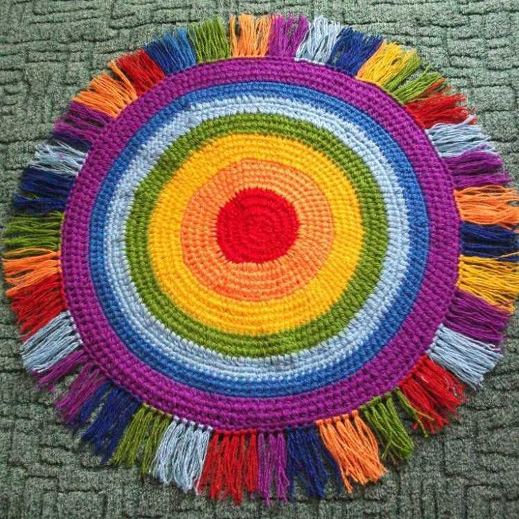 Вязание ковриков крючком — интересные идеи, фото, примеры