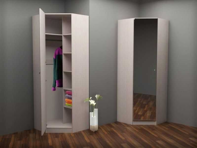 Угловые шкафы считаются удобными в использовании При выборе мебели можно остановить свой выбор на шкафекупе, радиусной или распашной модели Изделия отличаются по цветовой палитре, дизайну и материалу