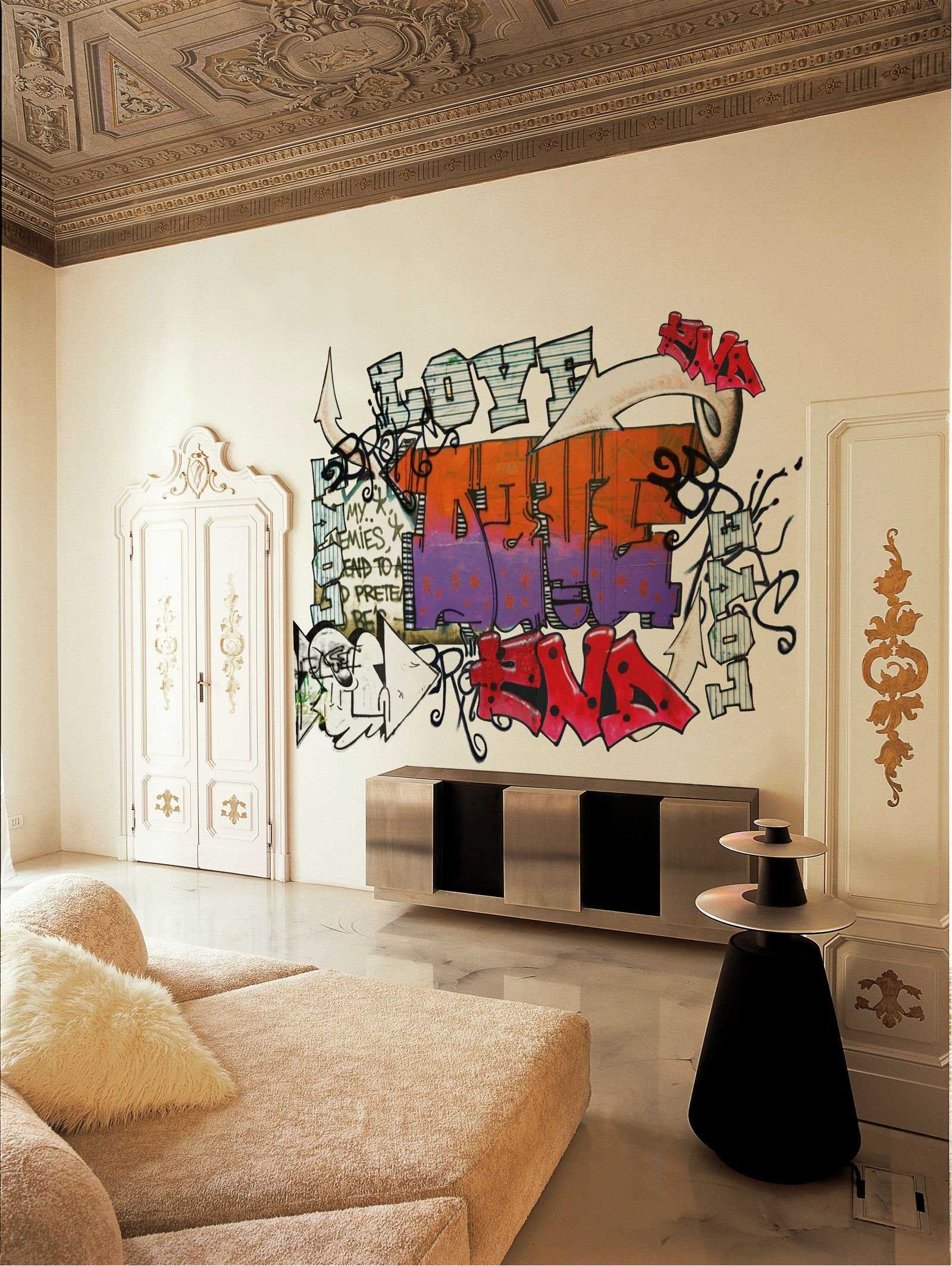3d рисунок на стене – модный стиль в современном дизайне