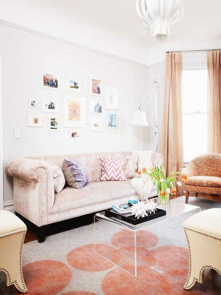 Цвет в гостиной (+60 фото): модные оттенки и цветовые сочетания
