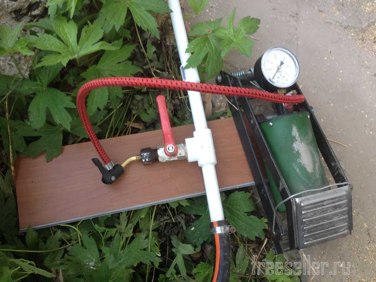 Бытовой компрессор для продувки труб водоснабжения