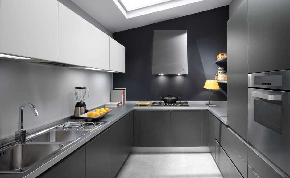 Кухня в серых тонах с яркими акцентами: фото, в стиле неоклассика, в бело-серых тонах
