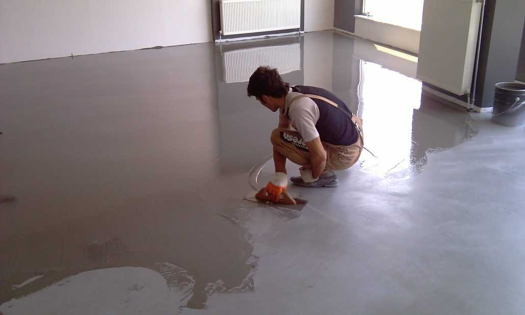Как железнить бетонный пол, с упрочненным верхним слоем, видео