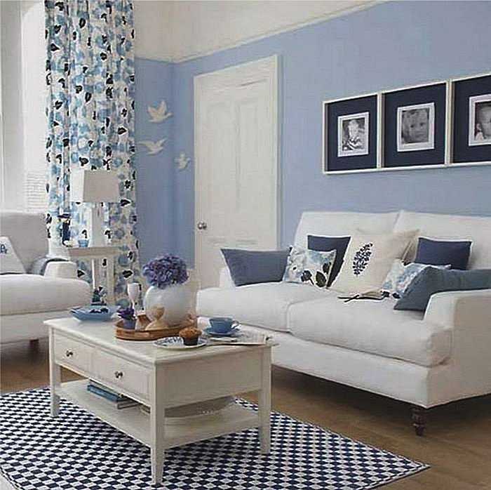 Голубой цвет в интерьере жилых помещений - примеры дизайна, сочетание цветов в интерьере