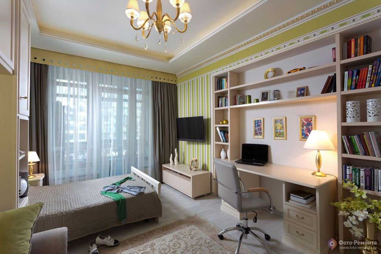 Кабинет и спальня в одной комнате с фото интерьеров