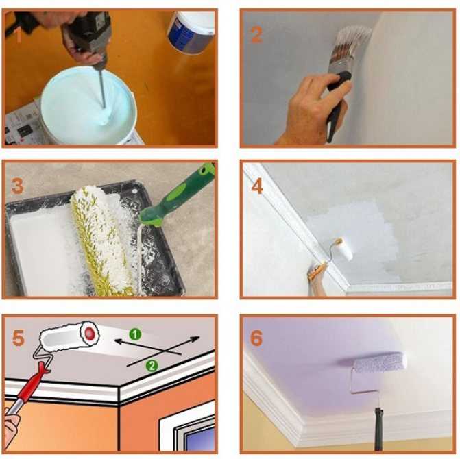 Статья о том, как покрасить потолок по побелке, используя водоэмульсионную краску, видео самостоятельного выполнения такой процедуры