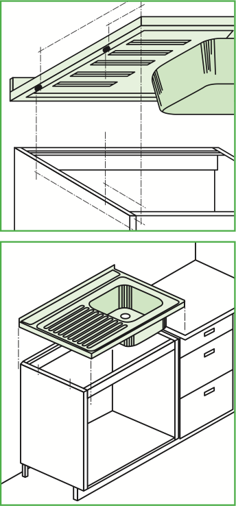 Как крепится столешница к кухонным столам: механизм, инструкция - domwine