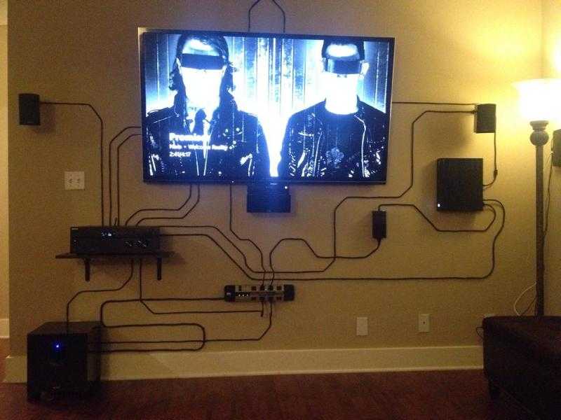 Как спрятать провода от телевизора на стене - 12 отличных идей